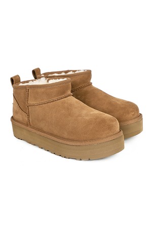 어그 UGG 키즈 울트라 미니 플랫폼 부츠 체스트넛 (1157791K-CHE)