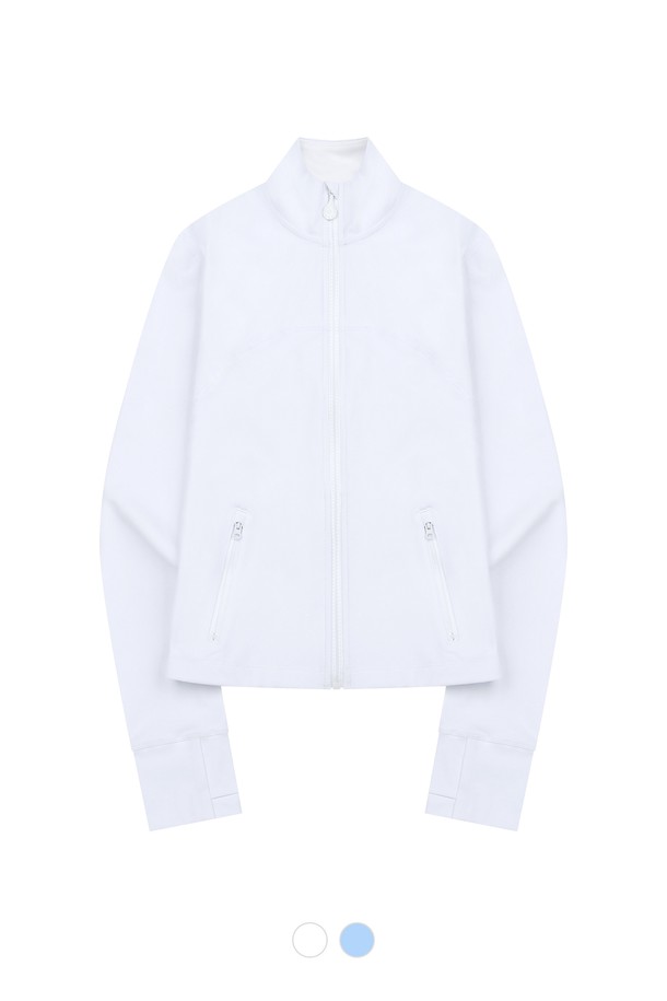 **\[여성] 에슬레틱 핏 액티브 자켓 (화이트)**

가볍고 시원한 착용감의 여성 액티브 자켓입니다. 흡습, 통기, 신축성이 뛰어난 폴리에스테르, 스판덱스 혼방 소재로 제작되어 러닝, 요가, 피트니스 등 다양한 운동 시 쾌적함을 유지해줍니다. 슬림핏 디자인에 손가락 홀, 지퍼 캠, 스트레치 기능성까지 더해져 스포티하면서도 미니멀한 스타일을 연출합니다.
