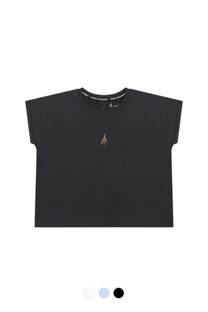 [여성] 메인심볼 백 슬릿 티셔츠 (블랙)