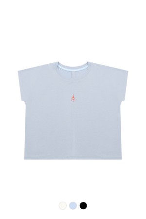 [여성] 메인심볼 백 슬릿 티셔츠 (스카이블루)