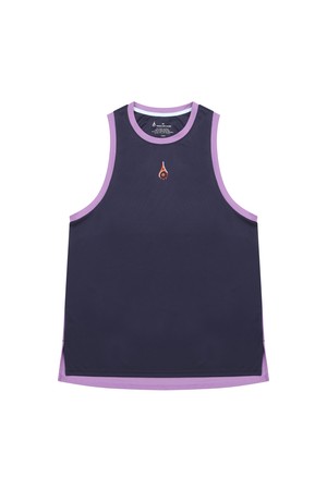 [남성] 메인심볼 블록 메쉬 슬리브리스