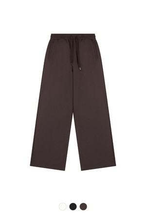 [남성] 세미 와이드 스트링 팬츠_BROWN-a