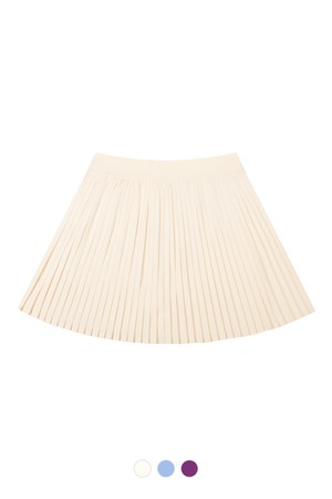 [여성] 아이보리 와이드밴드 플리츠 스커트