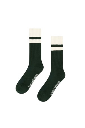 [남녀공용] 그린 스트라이프 장목양말