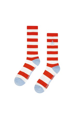 [남녀공용] 시그니처 컬러 스트라이프 장목양말