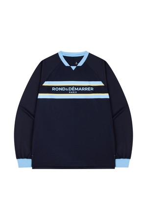 [남녀공용] 스트라이프 메쉬 롱 슬리브