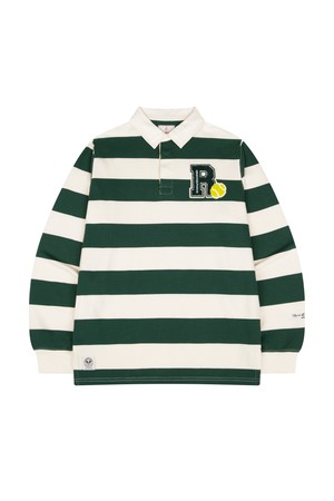 [남녀공용] PARIS 1891 스트라이프 럭비 티셔츠_GREEN-a