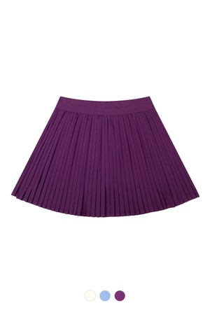 [여성] 퍼플 와이드밴드 플리츠 스커트_PURPLE-a