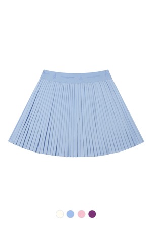 [여성] 스카이블루 와이드밴드 플리츠 스커트