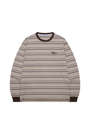 [남녀공용] 스트라이프 져지 롱슬리브_BROWN-a