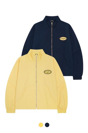 [남녀공용] 로고 크롭 하이넥 점퍼_YELLOW-a