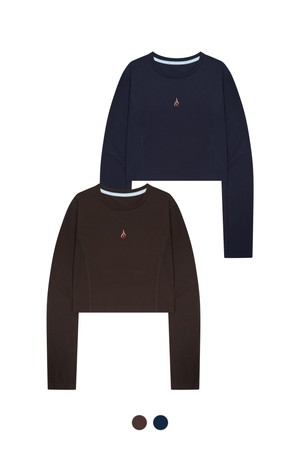 [여성] 백오픈 크랍 긴팔티셔츠_NAVY-a