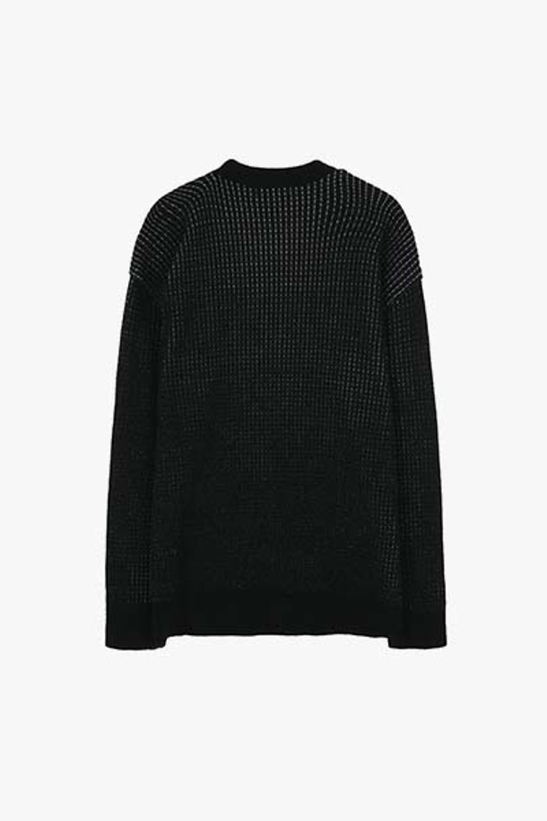 Garnet homme - 스웨터 - GAW36147 블랙 믹스 세미 오버 니트