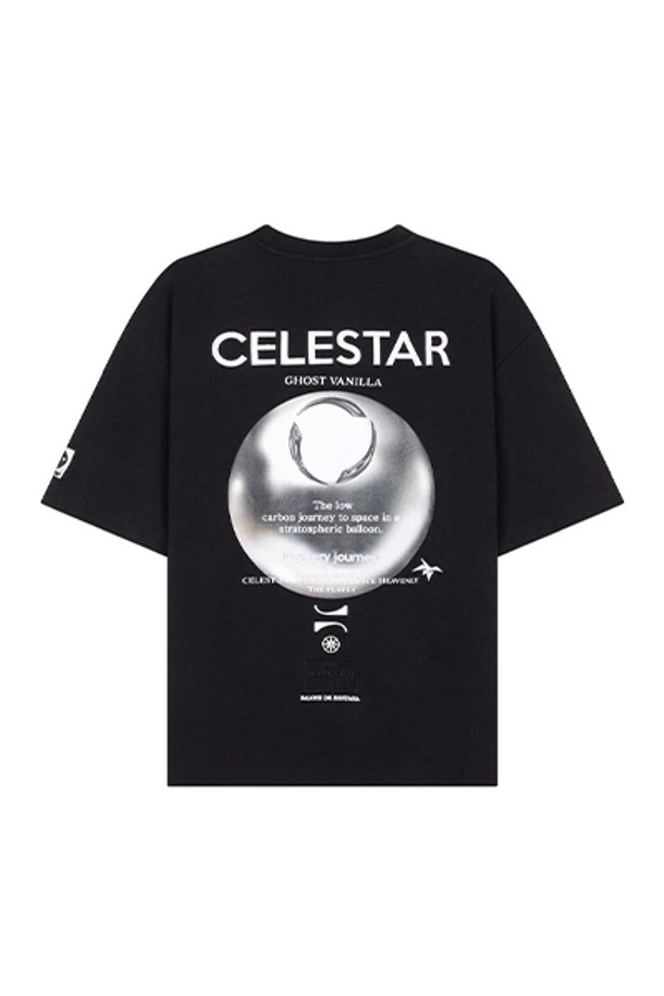 LIBERCLASSY - 반팔티셔츠 - [24SS] LKS42304블랙 CELESTAR 아트웍 반팔 티셔츠