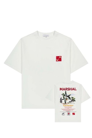 [24SS][온라인단독] LKM42301아이보리 MARSHAL TROPICAL 아트웍 반팔 티셔츠