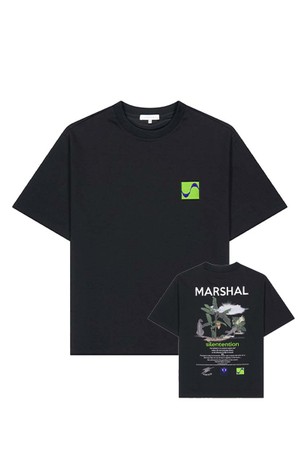 [24SS][온라인단독] LKM42302블랙 MARSHAL TROPICAL 아트웍 반팔 티셔츠