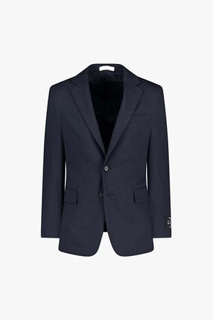 LKS11376 다크네이비 슬림핏 노치트라펠 반우라 투버튼 수트 자켓