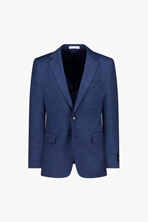LKS11361 블루 테일러드핏 노치트라펠 투버튼 수트 자켓