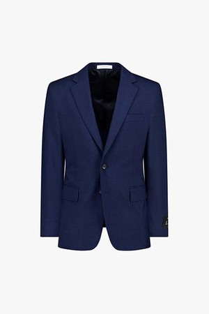 LKS11362 네이비 테일러드핏 노치트라펠 투버튼 수트 자켓