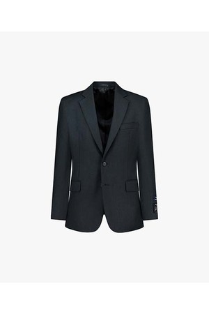 LKW11473 다크그린 슬림핏 싱글 투버튼 노치트라펠 수트 자켓