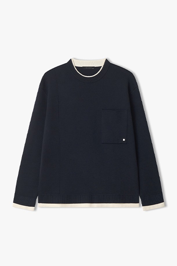 [25FW] LLF51686 네이비 이중지 레이어드 라운드넥 니트는 여성분들을 위한 베이직 스타일의 니트/스웨터입니다. 가을, 겨울 시즌에 어울리는 두꺼운 두께감과 부드러운 촉감으로, 일상 및 출근룩에 활용하기 좋습니다. 레귤러핏으로 편안하게 착용 가능하며, 레이어드 디자인으로 포인트를 더했습니다. 라운드넥과 긴소매 디자인으로, 클래식, 미니멀, 캐주얼 등 다양한 스타일을 연출할 수 있습니다. 네이비 색상의 무지 패턴으로 어떤 옷에도 쉽게 매치할 수 있는 실용적인 아이템입니다.
