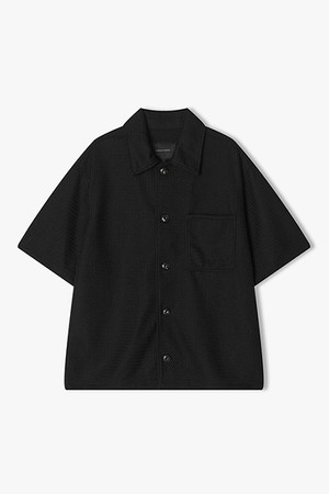 [25SS] LLM32510 블랙 크로셰 하프 셔켓