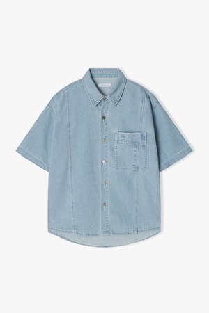 [25SS] LLM31570 연청 데님 하프 셔츠