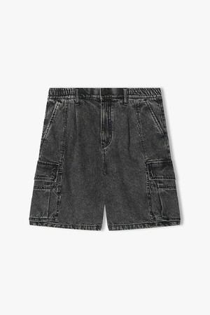 [25SS] LLM23573 흑청 카고 버뮤다 팬츠