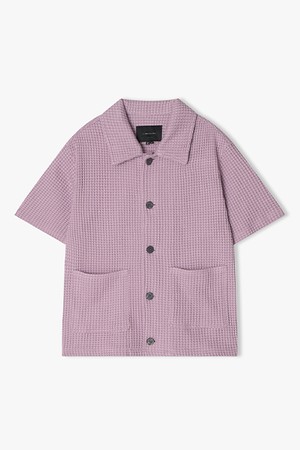 [25SS] LLM32513 핑크 스퀘어 자카드 하프 셔켓