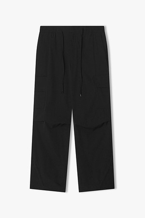 [25SS] LLS23544 블랙 배기핏 나일론 카고 팬츠