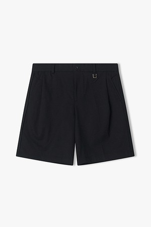 [25SS] LLM23580 블랙 버뮤다 스트링 하프 팬츠