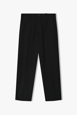 [25FW] LLF23601 블랙 테이퍼드핏 히든밴딩 팬츠