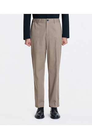 [25FW] LLF23604 다크베이지 테이퍼드핏 밴딩 팬츠