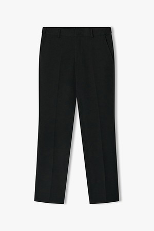 [25FW] LLW23601 블랙 슬림핏 히든밴딩 팬츠