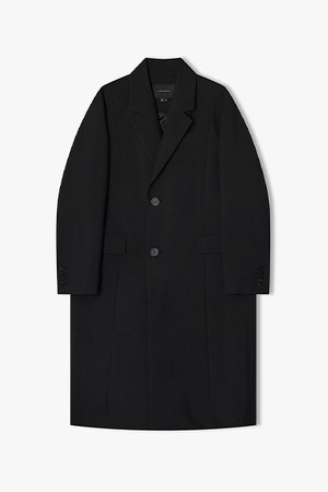 [25FW] LLF20602 블랙 하프 더블 트렌치 코트