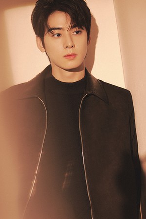 [25FW][차은우 PICK] LLF22673 블랙 카라 배색 워크 점퍼