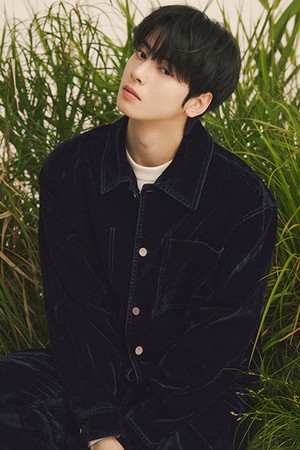 [25FW][차은우 PICK] LLF32675 다크네이비 벨벳 플로킹 데님 셔켓