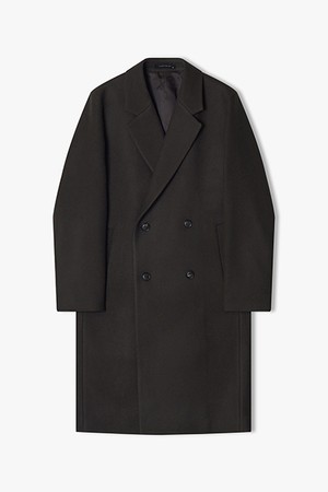 [25FW] LLW21604 세피아 포버튼 캐시미어 블렌드 더블 코트