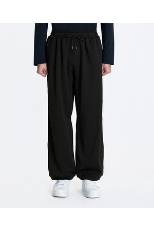 [25FW] LLF23660 블랙 와이드배기핏 스폼 팬츠