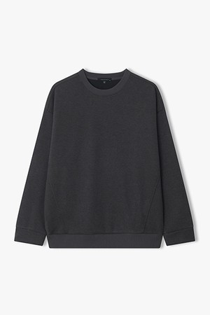 [25FW] LLF41662 차콜 니트 텍스쳐 티셔츠