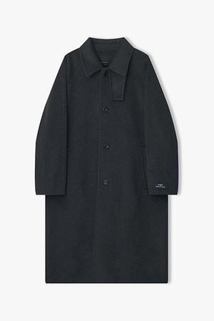 [25FW] LLW21691 차콜 캐시미어블렌드 오버핏 핸드메이드 발마칸 코트