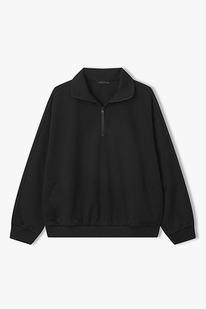 [25FW] LLF41660 블랙 하프집업 스폼 셔츠