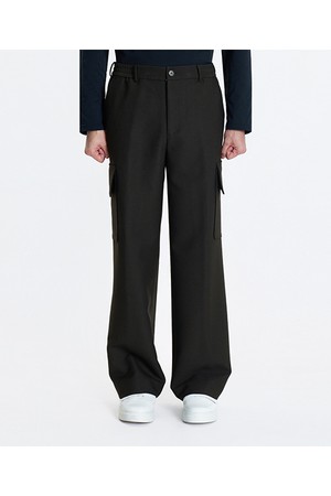 [25FW] LLF23643 블랙 와이드핏 카고 팬츠