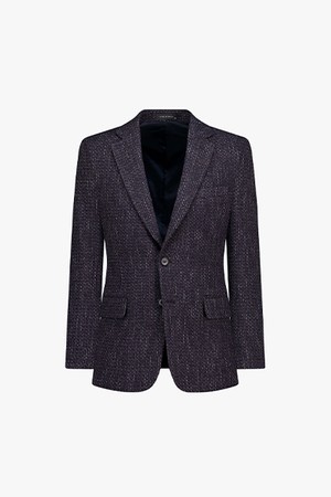 [25FW] LLW24602 바이올렛 레귤러핏 풀라이닝 노치트라펠 투버튼 싱글 자켓