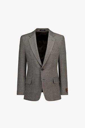 [25FW] LLF24604 그레이 세미핏 풀라이닝 노치트라펠 투버튼 싱글 자켓