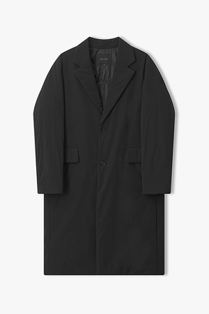 [25FW] LLW21651 블랙 오버핏 덕다운 패디드 싱글 코트