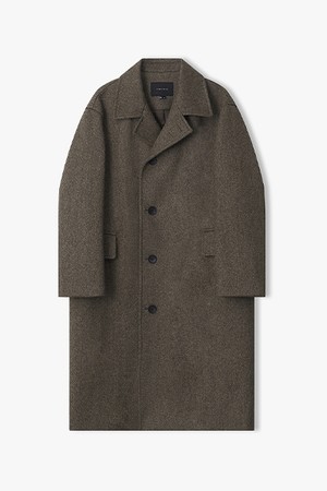 [25FW] LLW21634 브라운 오버핏 오픈 발마칸 코트