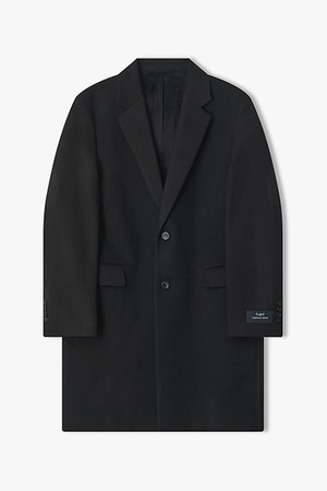 [25FW] LLW21601 블랙 캐시미어블랜드 싱글 체스터 코트