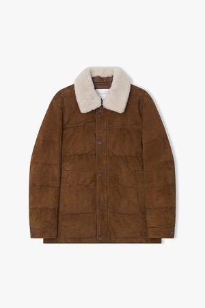 [25FW] LLW25640 베이지 고트 스킨 스웨이드 덕다운