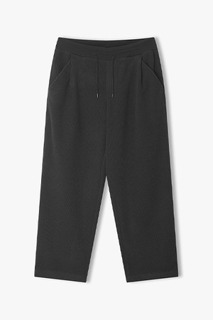 [26SS] LMS23761 차콜 니트 텍스쳐 스웨트 팬츠